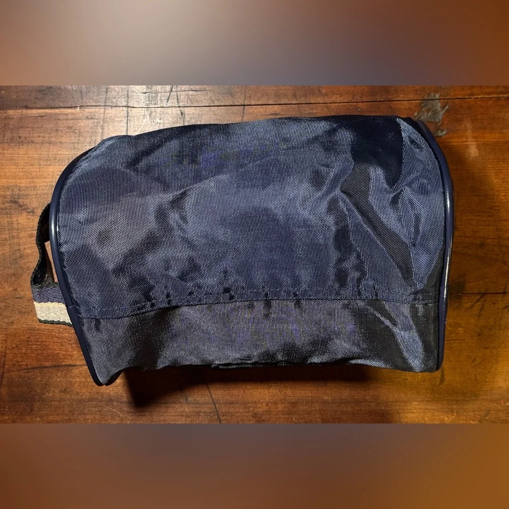 Vintage Jordache Micro Duffel Bag 2-Pocket Navy Blue Nylon 10x7x6”